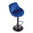 Стул барный HALMAR H101 темно-синий/черный